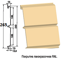 Потолочно фасадная панель Софит С263 (240) 0,5 мм